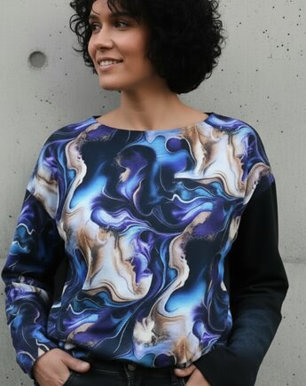 Nietypowa bluza bawełniana - Kolorowa Farba, mniej więcej