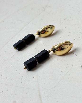 Kolczyki pozłacane z Turmalinem, Chmolowska Jewellery