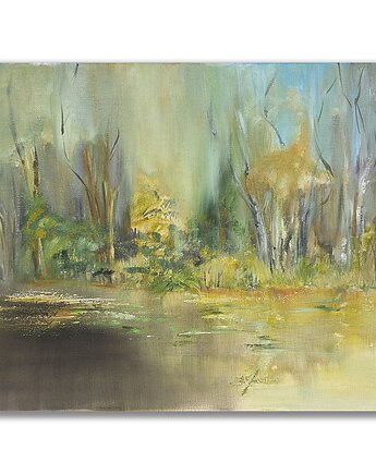 Obraz olejny 40x30 cm Jezioro Pejzaż, Galeria Alma