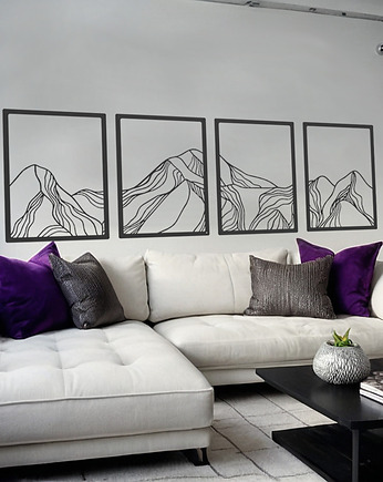 Metalowe obrazy Góry (Zestaw 4 szt.), Vavum Furniture