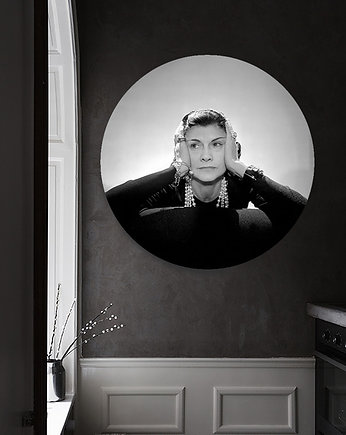 Coco Chanel  - okrągły obraz, Dekoracje PATKA Patrycja Kita