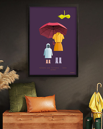 Mój sąsiad Totoro - plakat anime Ghibli, minimalmill