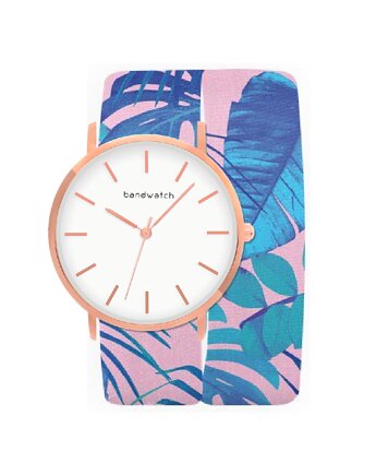 Zegarek damski wiązany - Miami beach - Tarcza Różowe złoto, Bandwatch
