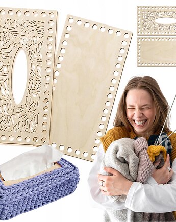 Baza do CHUSTECZNIKA Dno do SZYDEŁKOWANIA na chusteczki etui KOMPLET 26cm, smxdsgn