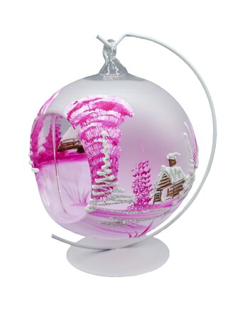 Bombka Lampion ze stojakiem: Różowa Zima, Syn Bombkarza