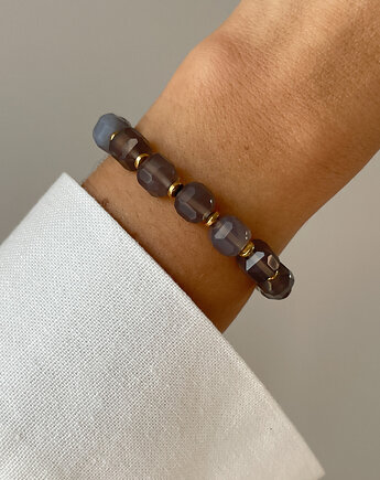 Bransoletka na gumce - Agat Szary