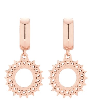 Kolczyki z rozetką z różowego złota, SOTHO