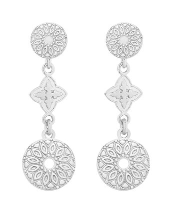 Srebrne kolczyki z rozetkami i medalionami, SOTHO