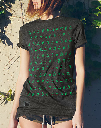 Koszulka damska LAS IGLASTY grafitowa -, Szwendam sie