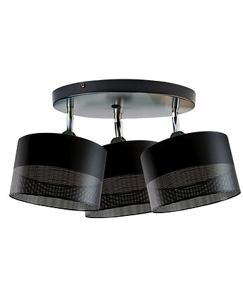 Nowoczesna lampa sufitowa 3-płomienna regulowana czarna LED DAKOTA GLAM, LYSNE