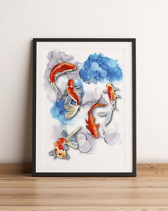 Plakat A3 "Karpie Koi", Anna Bednarczyk Ilustracje