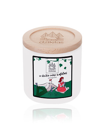 Świeca o zapachu czarnego winogrona 400g - W dzikie wino zaplątani, Dzikilas
