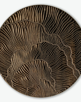 Panel ścienny drewno dębowe średnica 90cm, navdesign