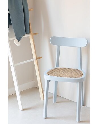 Krzesło Drewniane Retro z Plecionką Wiedeńską Błękitne, MIA home