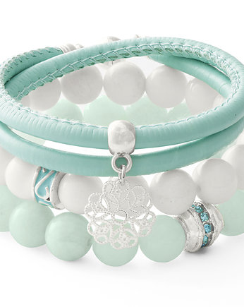 Mint & white set with pendants., Lavoga
