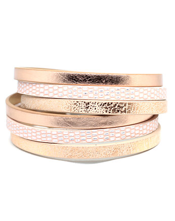 Bransoletka rzemienie Fun pastelowy łosoś, Kociokwik Jewelry