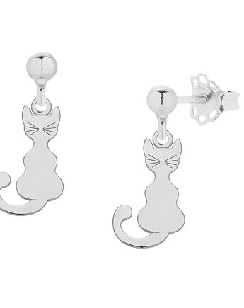 Srebrne kolczyki z kotkiem, MYNESS