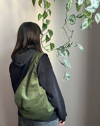 Hobo bag zielona z podszewką w lastryko, boytel tasha