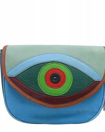 Torebka damska skórzana wymienna klapka 2w1 pojemna kolorowa OLIVKA, Olivka Warsaw