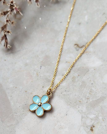 BLOSSOM BLUE -unikat naszyjnik srebro złocone, ISSI Jewelry