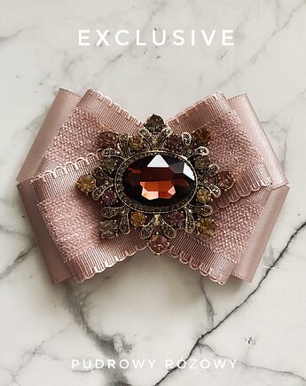 Kolekcja  Exclusive  Brosza z kryształem Burgund   NEW, Pudrowy Różowy