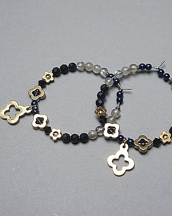 Alloys Collection flower vol. 8 /sapphire/ kolczyki, KiKa pracownia