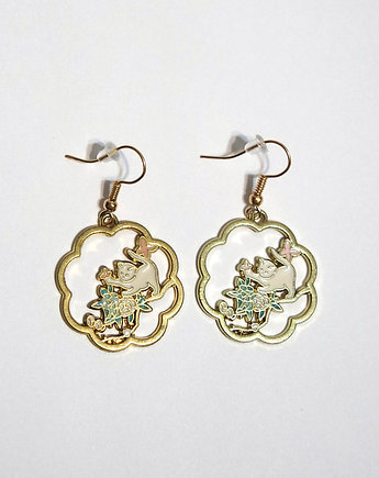 Kolczyki - Kotek, kwiatek, yenoo