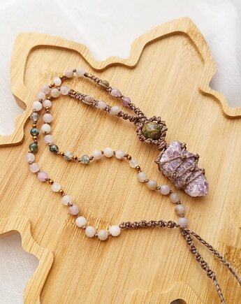 Naszyjnik z lepidolitem, ZOYAA 