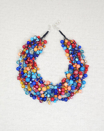 Kolorowy naszyjnik handmade - jedyny na świecie , kama4you
