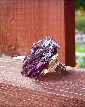 Unikatowy pierścionek z kwiatami, Figa handmade accessories