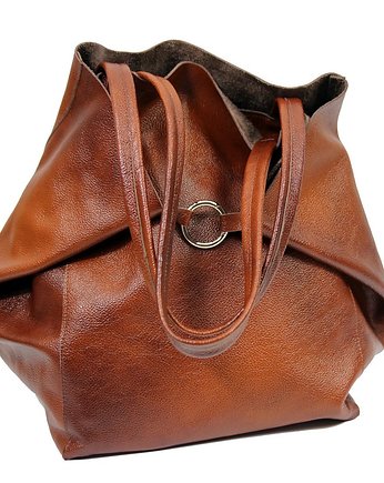 Duża Torebka Skórzana na ramię z Saszetką, bagoo