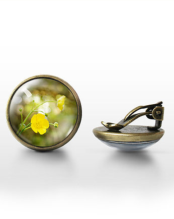 Klipsy - Żółty kwiat, yenoo