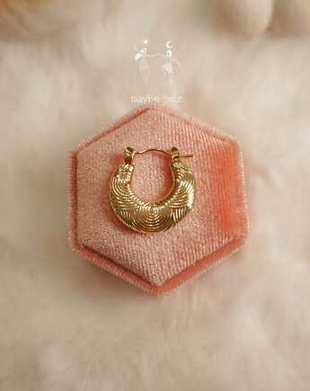 Kolczyki pozłacane Statement Hoops, Maybe Jwlr