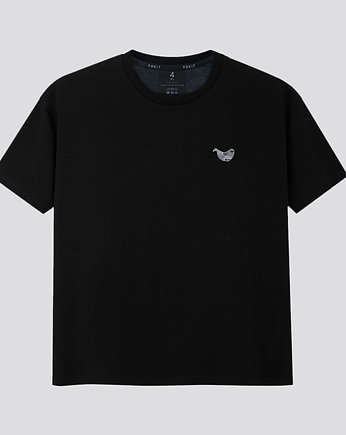 Koszulka męska 5xl  czarna z haftem FOKA - Duży rozmiar 156cm obwodu, Fokit