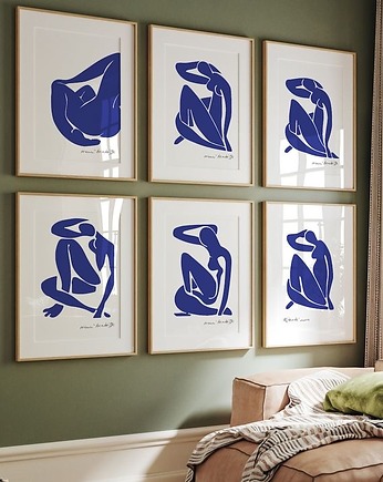 ZESTAW PLAKATÓW  Matisse niebieskie, black dot studio