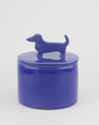 Pojemnik cukiernica z psem, M2K ceramika
