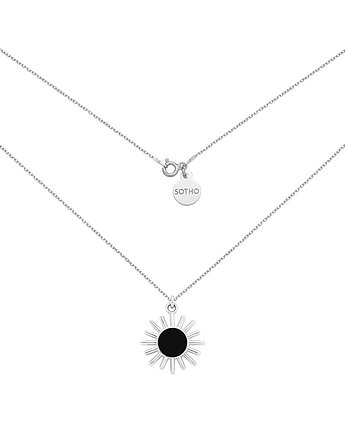 Srebrny naszyjnik z czarnym słońcem, OSOBY - Prezent dla teściowej