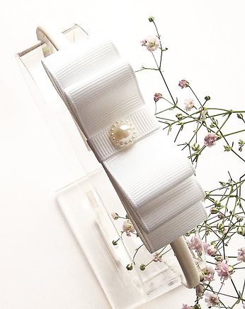 Opaska z kokardą biała, Momilio