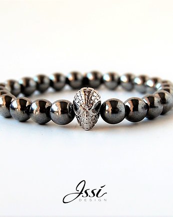 Bransoletka męska SPIDER-MAN- hematyt, ISSI Jewelry