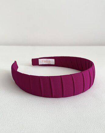 Jedwabna okręcana opaska do włosów Fuksja Chic, Volie Line