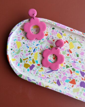 Różowe kolczyki kwiatki, Strabirabi