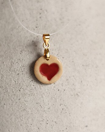 Wisiorek ceramiczne mini serduszko, U.to ceramika