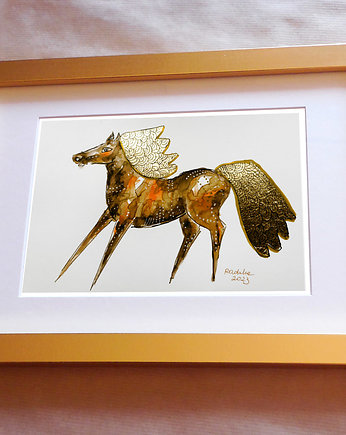Konik 6 - akwarela 24x16 cm unikat, Katarzyna Radzka