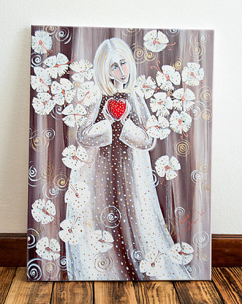Anioł z serduszkiem. Giclee, 4mara Marina Czajkowska