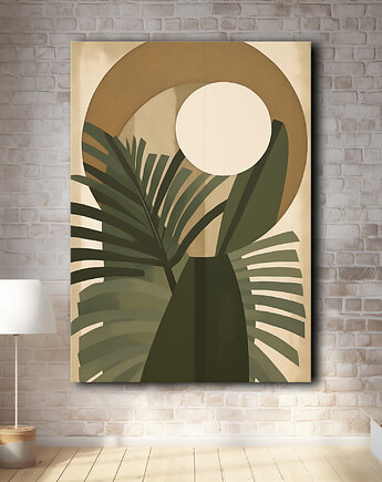 Tropikalne liście - Plakat - Loft, Minimalizm, Black Sapphire Art