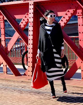 Szal SWETER Narzutka, momo fashion