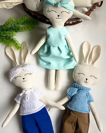 Lalka - Króliczek w ubranku, Coniglio Handmade