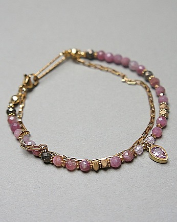 Turmaliny różowe /bransoletka/ szlachetna kolekcja, KiKa pracownia