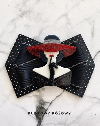 Kolekcja Pop Art Dama  Brosza z Damą 1 szt, Pudrowy Różowy