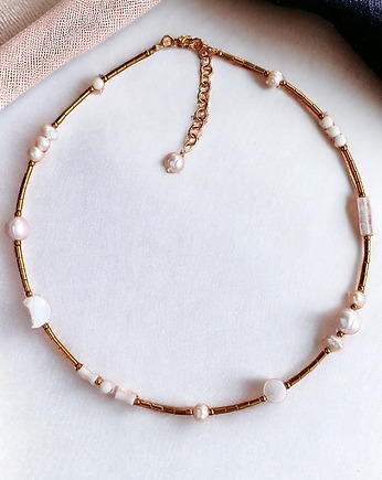 Naszyjnik WHITE : choker : summer collection : BIAŁY NASZYJNIK, kaktusia